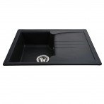 Гранитная мойка Niapoli Black Metallic