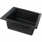 Гранітна мийка Quadro Black Metallic