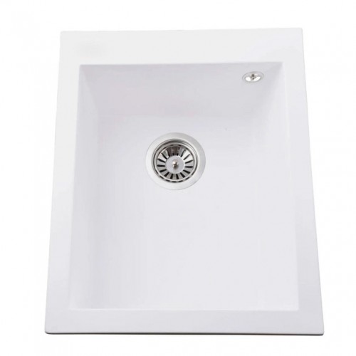 Гранітна мийка Quadro White