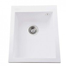 Гранітна мийка Quadro White