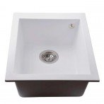 Гранітна мийка Quadro White