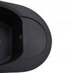 Гранітна мийка Round Black Metallic
