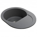 Гранітна мийка Round Gray Metallic
