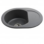 Гранітна мийка Round Gray Metallic