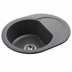 Гранітна мийка Round Gray Metallic