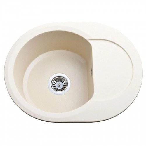 Гранитная мойка Round Ivory