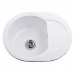 Гранитная мойка Round White