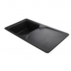 Гранітна мийка Teca Black Metallic