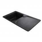 Гранітна мийка Teca Black Metallic