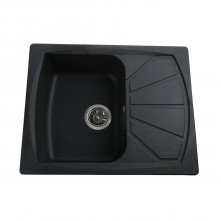 Гранітна мийка Tera Black Metallic