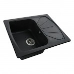Гранітна мийка Tera Black Metallic