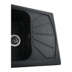 Гранітна мийка Tera Black Metallic