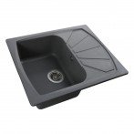 Гранитная мойка Tera Metallic Gray