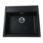 Гранітна мийка Universal Black Metallic