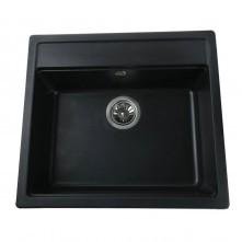 Гранітна мийка Venice Black Metallic