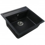 Гранітна мийка Universal Black Metallic