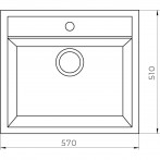 Гранитная мойка Universal Mettalic Gray