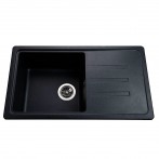 Гранітна мийка Verona Black Metallic