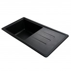 Гранітна мийка Verona Black Metallic