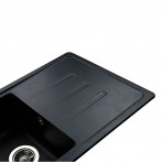 Гранітна мийка Verona Black Metallic