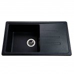 Гранитная мойка Verona Black Metallic