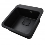 Гранітна мийка Viktoria Black Metallic