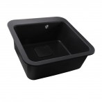 Гранітна мийка Viktoria Black Metallic