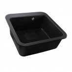 Гранитная мойка Viktoria Black Metallic
