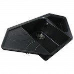 Гранітна мийка Zegna Black Metallic